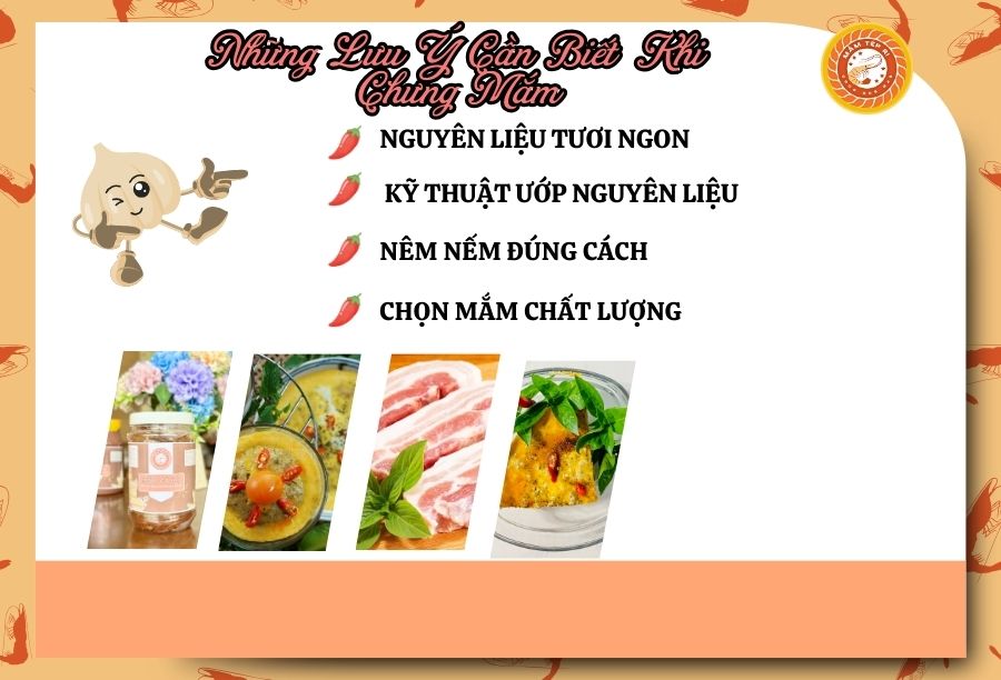 lưu ý khi chưng mắm